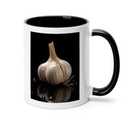 Raw Garlic Ceramic Coffee Mug with Handle 11 Ounces, Porcelain Mug Coffee Cup Tea Mug Water Cup Ideal for Coffee,Tea,Latte,Cappuccino,Microwave & Dishwasher Safe Unique Gift Cup