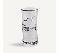Raw Glazed Ceramic Vase, H22.5cm White
