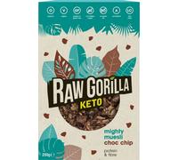 Raw Gorilla Keto Choc Chip Mighty Muesli 1 Pack of 250g | Low Sugar, Vegan, No Added Sugar, Low Carb 4g Net Carbs, Plant Based Breakfast Cereal with Activated Nuts, Grain & Gluten Free
