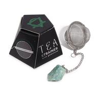 Raw Green Aventurine Crystal Tea Strainer - Unique Gemstone Infuser