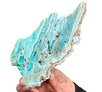 Raw Hemimorphite Quartz Slice Specimens, Crystals Rock Rough Stone Gemstones Balance Home Decor Gifts Gemstone Stone