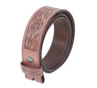 RAW HYD Full-Grain Men's Western Belts w/Buckle/Buckle Free - Robust Tooled Leather Belt - Versatile Western Belts for Men, Brown, 34-36