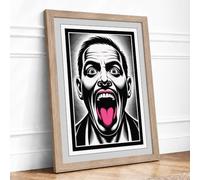 Raw Intensity Expressionism Framed Wall Art Print A2 (59.4×42cm) Oak, Wall Decor for Living Room, Bedroom, Office & Home, Ready to Hang, Art Gift