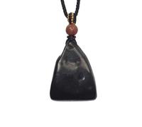 Raw Iron Silicide Meteorite Terahertz Stone Pendant,Genuine Iron Silicide Meteorite Tektites Stones Minerals,Irregular Shape, One Size, agate