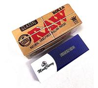 RAW KING SIZE CLASSIC NATURAL UNREFINED ROLLING PAPERS - 3 ROLLS BY TRENDZ