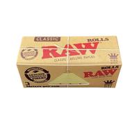 RAW KING SIZE CLASSIC NATURAL UNREFINED ROLLING PAPERS - 3 ROLLS BY TRENDZ