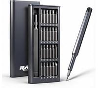 RAW LOCK® 24-in-1 Precision Screwdriver Set, Magnetic Mini Screwdriver Kit for Phone, Laptop, PC, Watch & Electronics Repair, Premium Alloy Handle with Magnetic Storage Case