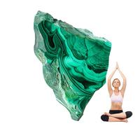 Raw Malachite Slices - Natural Stone, Raw Malachite Slices, Collecting Decorative Rocks For Home | Meditation Parts For Flower Pots, Room D, Se référer à la description, Malachite, Refer to