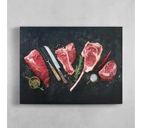 Raw Meat Raw Meat metal signHerbs Spoon Herbs Wall Art Spices Poster Beef Steak Wall Art Kitchen Decor Kitchen Poster metal tin sign 6x8 Inch