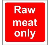 Raw Meat Sign Street Metal Warning Sign Square Sign 12x12 inches