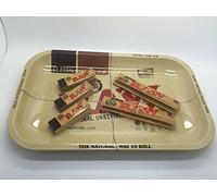 Raw Medium Tray with Raw Rizla And Raw Roach Smoking Bundle Pack Deal BY STYLEX (MED TRAY, 2 CLASSIC RIZLA, 3 RAW SMALL ROACH)