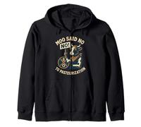 Raw Milk Drink Raw Milk Farm-Fresh Dairy Revolution Freedom Zip Hoodie