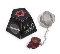 Raw Mookaite Crystal Tea Strainer - Unique Gemstone Infuser