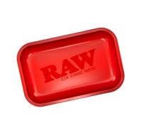 RAW Murder Matte Small Metal Rolling Tray - Red