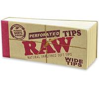 Raw Natural Hemp & Cotton Rolling Tips, Wide Tips (Pack of 50Tips) Full Sealed Box