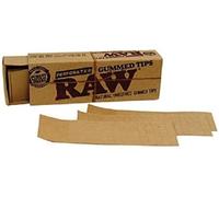 Raw Natural Perforated Gummed Rolling Filter Tips by SOS (8 Booklets)