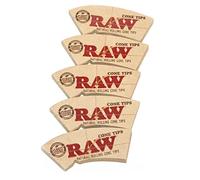 RAW NATURAL ROLLING CONE TIPS - 3 BOOKLETS