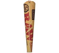 RAW Natural Unrefined 1.25 Cones Rolling Papers - Box of 32 Containers of 6 Cones by Raw