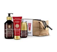 Raw Naturals Essential Kit with Canvas Wash Bag, Mens Wash Bag Gift Set, Pale Ale Shower Gel (300ml), Universal Face Cream (100ml) and Goof Proof Antiperspirant Deodorant (60ml),