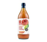 Raw Organic Apple Cider Vinegar with the Mother 1L Raw Unpasteurised and Unfiltered Gut Health Aids Digestion Naturally Vegan