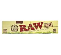RAW Organic Hemp Kingsize Cones - 32 Pack