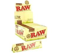 RAW Organic Kingsize Slim Hemp Rolling Papers. Each Box Contains 50 Packs of 32 Leaves.