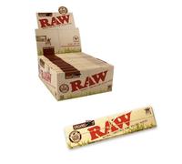 Raw 7 Organic Connoisseur King Size Slim with Tips UnRefined Purest Natural Gum Rolling Paper - Pack of 50, 400 g
