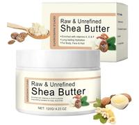 Raw Organic Shea Butter 120g - Unrefined Body Butter for Face, Hair & Skin | Pure raw unrefined organic shea butter. Rich in vitamins A, E & F. Deeply moisturises dry skin, face & hair. 120g.