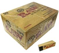 RAW ORIGINAL TIPS 50 3 x 100 Box of 50 Packs Roach Full Box 50 PER BOOKLETS