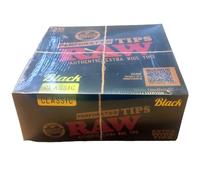 RAW PERFORATED EXTRA WIDE BLACK TIPS (36)