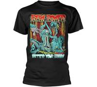 Raw Power T Shirt After Your Brain Band Logo Official Mens Black(X-Large)