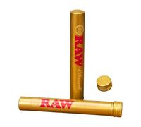 RAW Pre-Roll Holder Tube Aluminium - Premium Storage Container with Airtight Cork Seal - Ethereal Gold Sold by Vastu