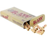 RAW Pre-rolled tips metal tin, pre-rolled tips in metal tin, 1 tin case (100 tips)