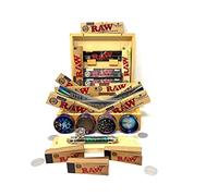 Raw Rizla Connoisseur Classic Black Roach Filter Tips Rolling Box And Paper Gift Set (Raw 1)