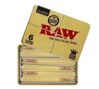 RAW Roll Caddy, King Size Cone Holder, Pre-Roll Storage Travel Case, Natural Paper, Includes 6 King Size Cones