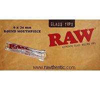RAW Round Glass Tips with Round Mouthpiece 6mm x 34mm Size