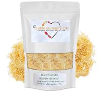 Raw Saint Lucia Golden Organic Sea Moss - Wildcrafted and Sun Dried Sea Moss - Vegan Superfood, Non-GMO - 100% Natural - Rich in Nutrients with 92 essential minerals - 100 gm