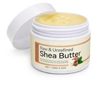 Raw Shea Butter 120g for Face, Body & Hair, Unrefined Shea Butter Moisturiser with Vitamins A, E & F, Rich Body Butter for Dry Skin Areas, Hands, Elbows & Knees