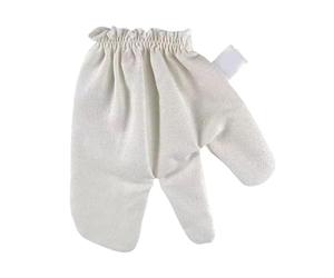Raw Silk Gloves - Dry Cleaning and Brushing Glove | Natural Silky Rejuvenating Glove with Elastic Wrist Strap for Men and Women, Massage, Shower, Bathtub