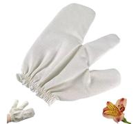 Raw Silk Massage Gloves, Ayurvedic Massage Gloves, Dry Brushing Gloves, Suitable for Bath and Massage, Reusable and Soft to Skin