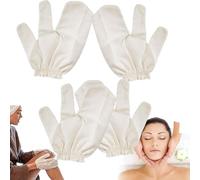 Raw Silk Massage Gloves, Ayurvedic Massage Gloves, exfoliating Bath and Dry Brushing Skin, Reusable Dry Brushing