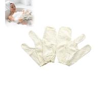 Raw Silk Massage Gloves for Dry Brushing and Ayurvedic Skincare - 2-Pack, Soft Exfoliating Gloves for Massage, Skin Care, and Personal Beauty (White Set of 2)