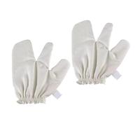 Raw Silk Massage Gloves for Lymphatic System, Exfoliating Dry Brushing Glove, Silk Gloves with Elastic Wristbands, Ayurvedic Skincare Gloves (2 PC)