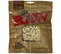 RAW Slim Natural Unrefined Cotton Filter Tips 200pc - 6mm 1 Pack