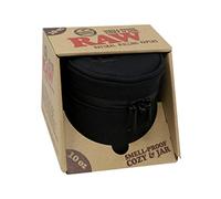 RAW Smell-Proof Jar & Cozy w/Lock (10oz), Black, 10 Ounce