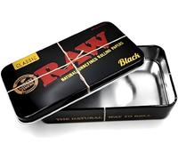 Raw Smoking Accessories (Metal Tobacco Tin - Black)