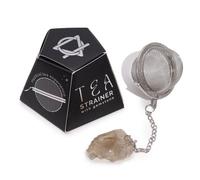 Raw Smoky Quartz Crystal Tea Strainer - Unique Gemstone Infuser