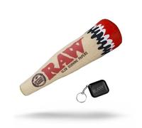 RAW Squeaky Cone Dog Toy - Durable, Non-Toxic, Endless Fun + Exclusive for ESD Mini Black Rolling Tray Keychain