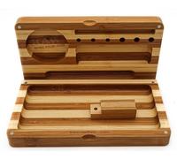 RAW Striped Limited Edition Magnetic Rolling Tray Beige Backflip