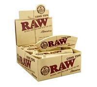 RAW Tips Cone Maestro Conical Unbleached Filter Tips Wide Perforated 10 Booklets